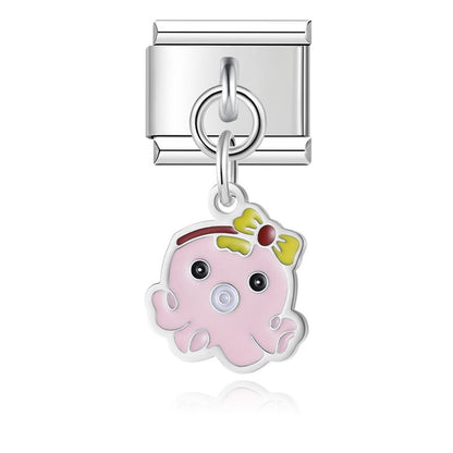 Sculpted Enamel Penguin Dangle Charm