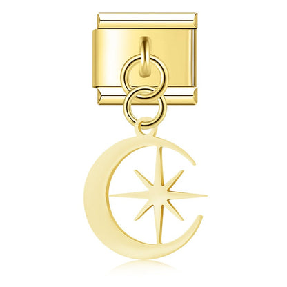 Mystical Moon & Magic Cutout Dangle Charm