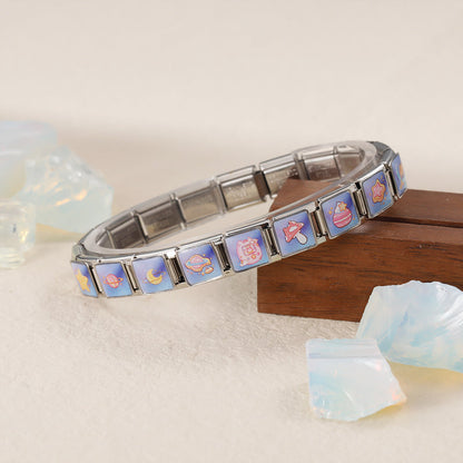 Dreamy Space & Sweets Italian Charms — Kawaii Moon, Saturn, Star Cookie, Macaron & Mermaid Links