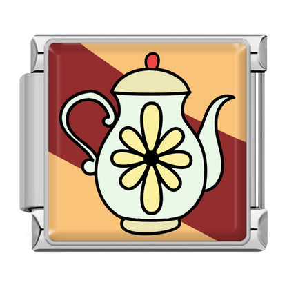 Brown Celebration & Autumn Italian Charms — Thanksgiving, Harvest & Autumn Icon Charm Links