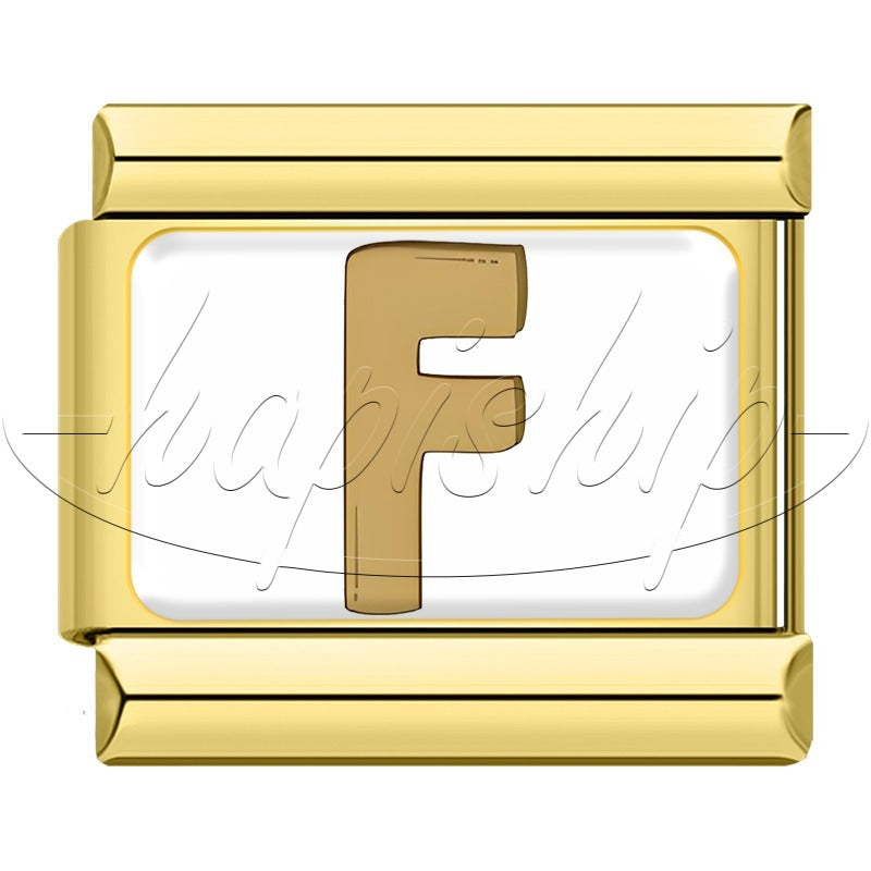 Golden Colorful 26 English Letters TZ037-Gold