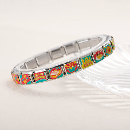 Cozy Cooking & Kitchen Italian Charms — Birthday Cake, Teapot, Teddy Bear, Pumpkin & Clown Links