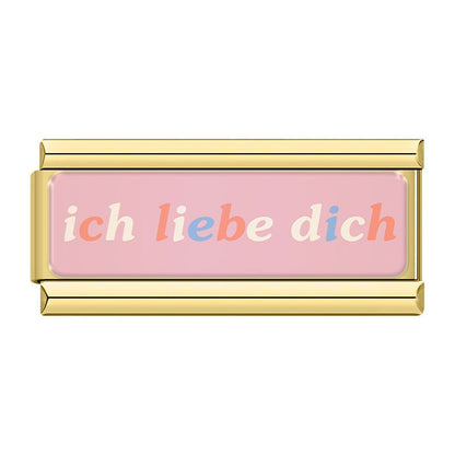 Multilingual ‘I Love You’ Message Italian Charms — Silver Love Message Dangle Links in Multiple Languages