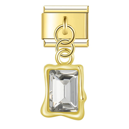 Enamel Cocktail & Champagne Glass Dangle Charm for Charm Bracelets
