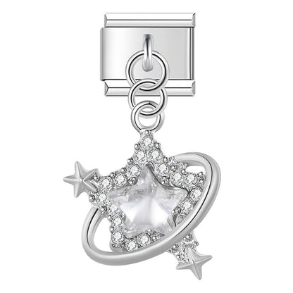 The Celestial Star & Botanical Pearl Dangle Charm