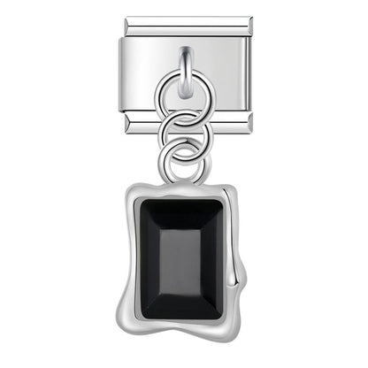 Enamel Cocktail & Champagne Glass Dangle Charm for Charm Bracelets