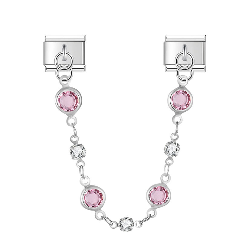 Colored Round Diamonds Chain DJ1568