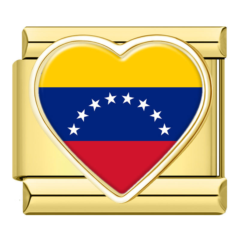 Golden Heart National Flags world