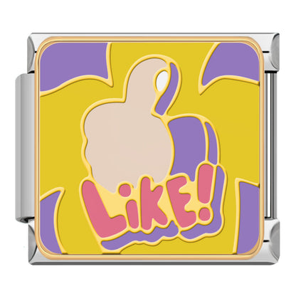 Pop Art Affirmation Italian Charms — Star, Like, Do It, Happy, Level Up, You Are Amazing & More