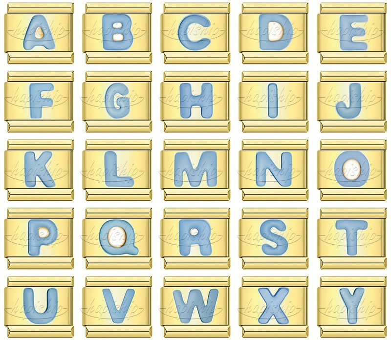 Golden Blue 26 Letter DJ1821