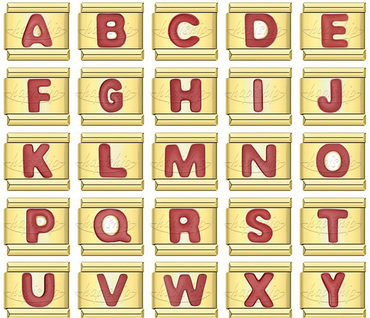 Golden Red 26 Letters A-Z  DJ1666