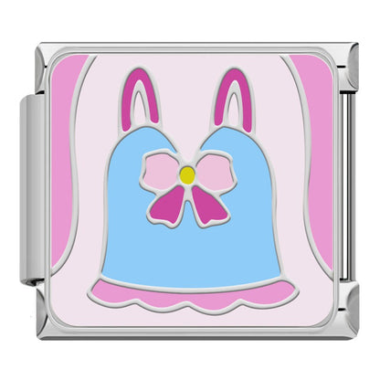 Charming Pink & Blue Fashion Icon Italian Charms — Handbag, Shoe, Bow & Fashion Dangle Links