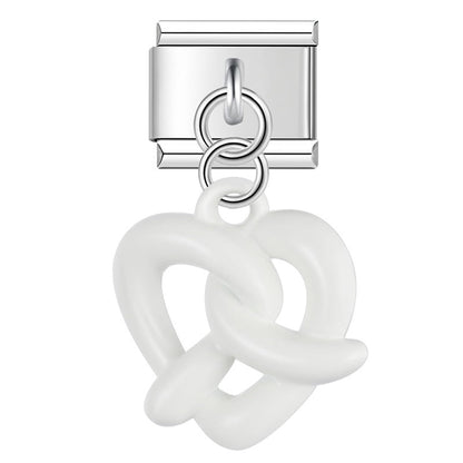 The Heart Knot Pretzel Dangle Charm in Classic & Pastel
