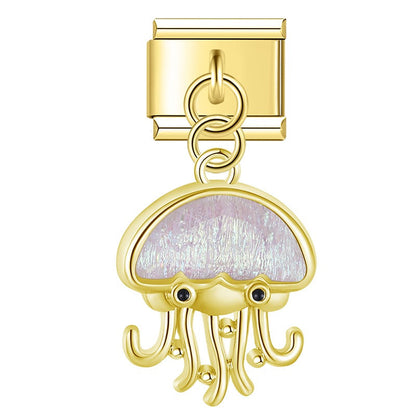 Whimsical Iridescent Jellyfish Dangle Charm