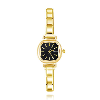 Modern Soft Square Watch with Simple Lines — Everyday Italian Charm Watch Bracelet