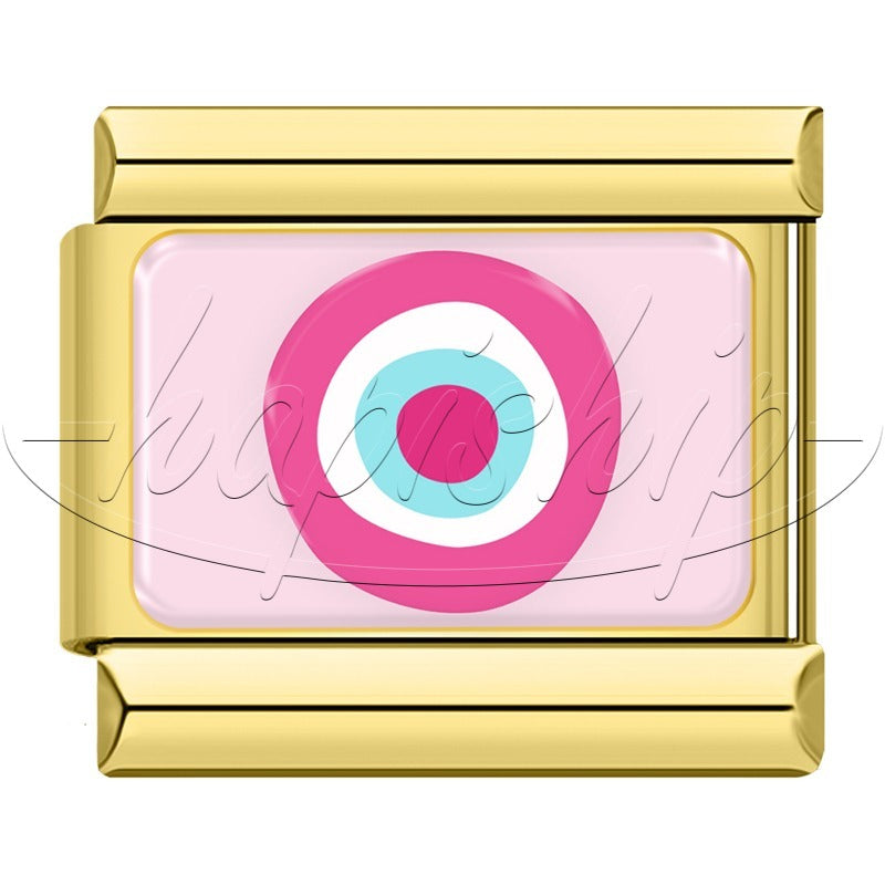 Golden Pink Love Heart Eye Angels GTZ064