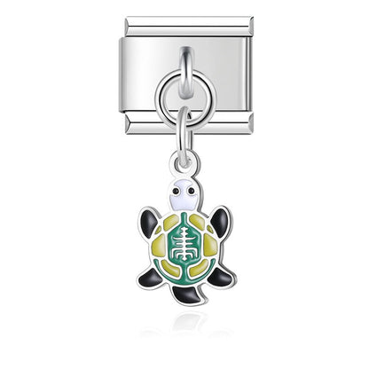 Sculpted Enamel Penguin Dangle Charm