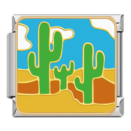 Tropical Travel Adventures Italian Charms — Beach, Palm Tree, Flamingo, Toucan & Holiday Links