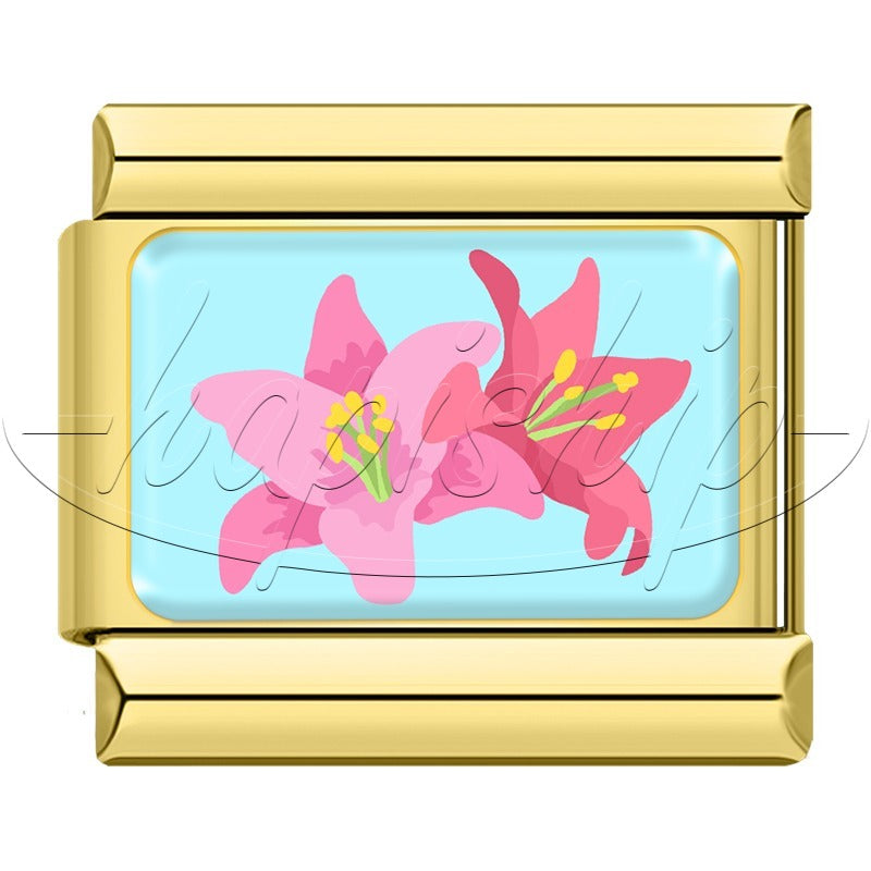 Golden Colorful Flower TZ020-Gold