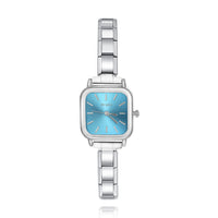 Sleek Soft Square Watch with Simple Lines — Contemporary Italian Charm Watch Bracelet