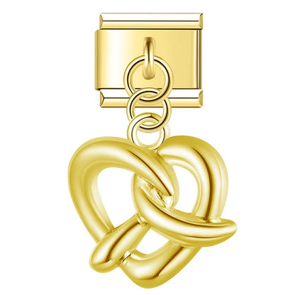 The Heart Knot Pretzel Dangle Charm in Classic & Pastel