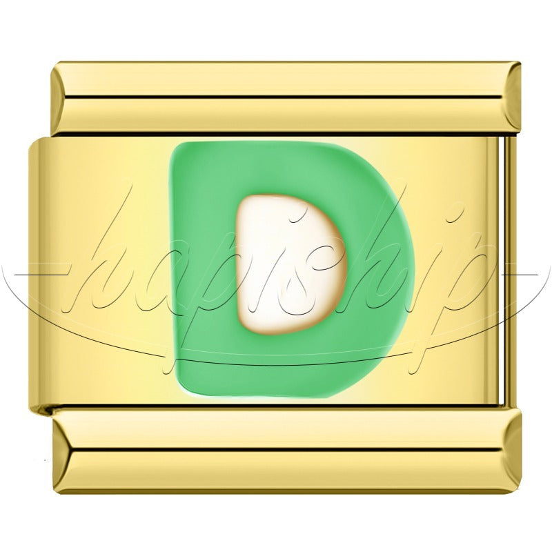 Golden Green 26 Letter DJ2024