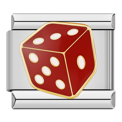 Games & Casino Italian Charms — Lucky 7, Dice, Poker, Victory & Gaming Bracelet Links