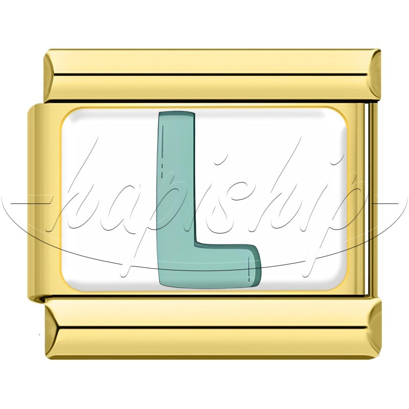 Golden Colorful 26 English Letters TZ037-Gold