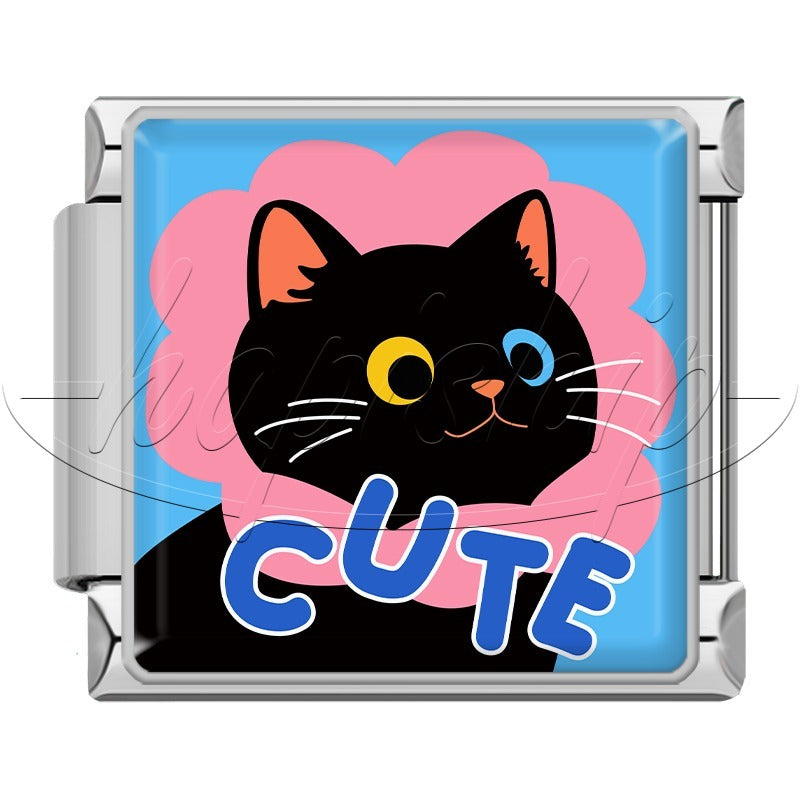 Lovely  Best  Love Cat TZ187-Silver