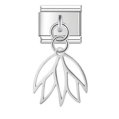 Delicate Cutout Leaf Dangle Charm