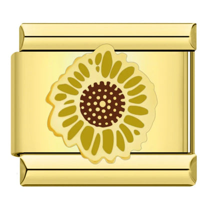 Special Gold Italian Charms — Rose Gold Flower, Mom Script, Guitar & Phone Designs