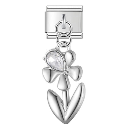 Glittery Enamel Christmas Tree Dangle Charm