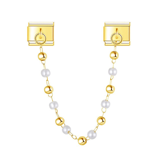 Shell Beads Chains silver&gold