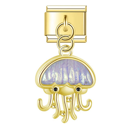 Whimsical Iridescent Jellyfish Dangle Charm
