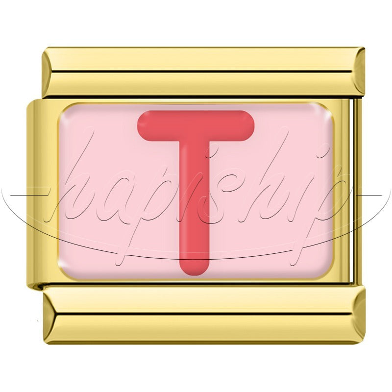 Golden Red 26 English Letters  TZ065