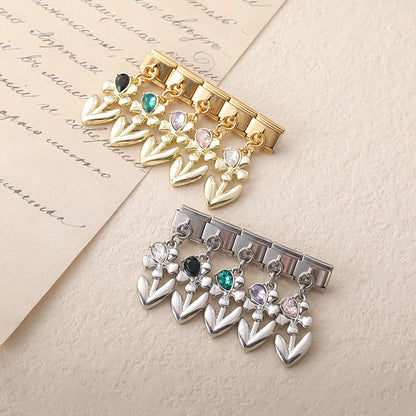 Glittery Enamel Christmas Tree Dangle Charm