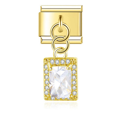 Elegant Diamond Starfish Star Flower charms in gold