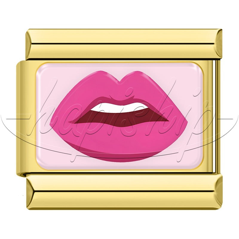 Golden Pink Love Heart Eye Angels GTZ064