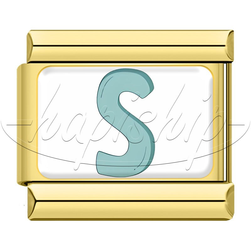 Golden Colorful 26 English Letters TZ037-Gold