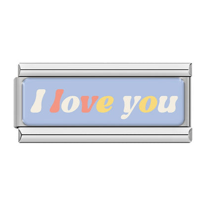 Multilingual ‘I Love You’ Message Italian Charms — Silver Love Message Dangle Links in Multiple Languages