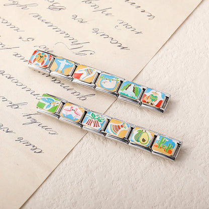 Tropical Travel Adventures Italian Charms — Beach, Palm Tree, Flamingo, Toucan & Holiday Links
