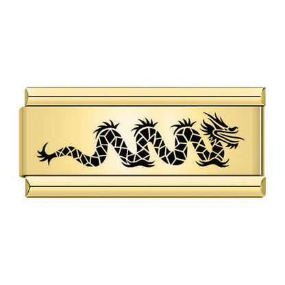 Golden Double Word Italian Charms — Love, Dream, Family, Daughter & Princess Bracelet Links