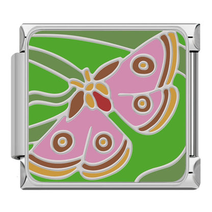 Cute Flower Fairy, Dragonfly, Cicada & Snail Italian Charms — Garden Nature Bracelet Links