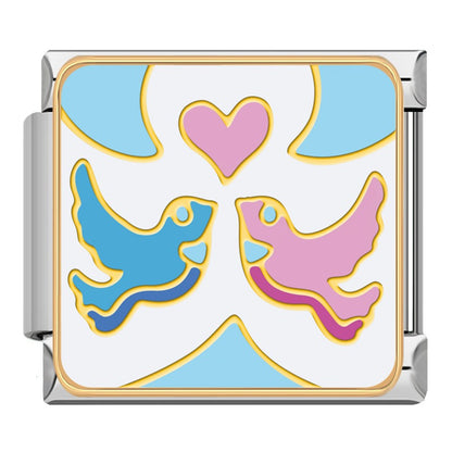 Romantic Wedding & Anniversary Italian Charms — Bride, Rings, Champagne & Wedding Icon Links