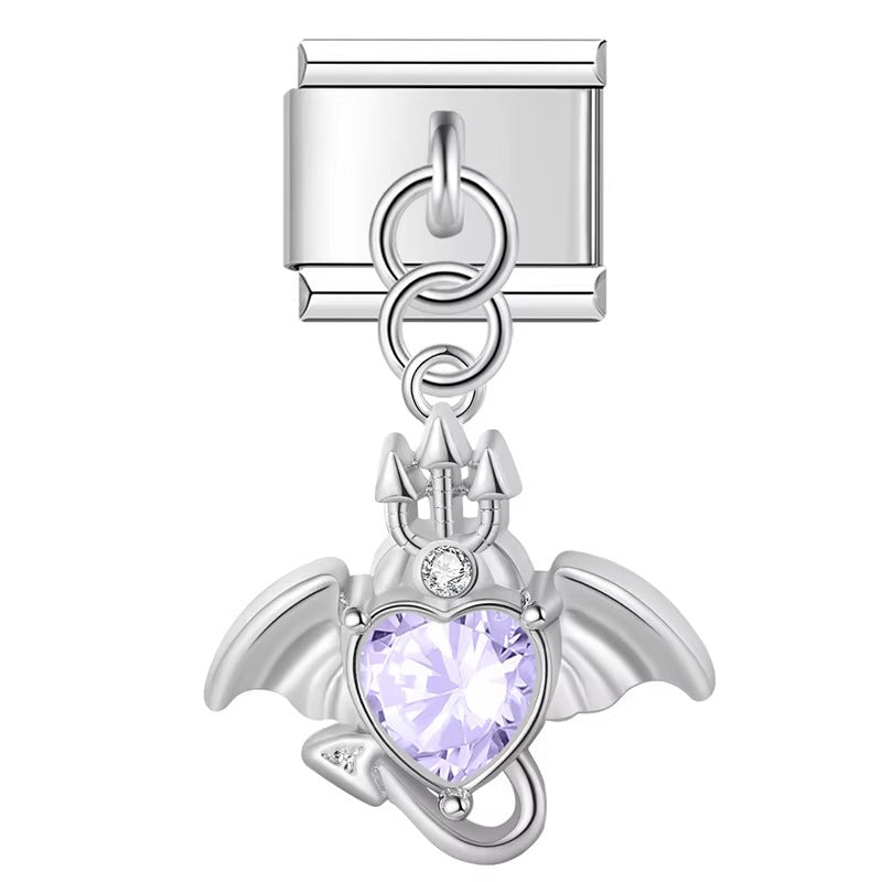 Bat Heart Shiny CZ  DJ1435
