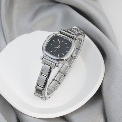 Minimalist Cushion Case Italian Charm Watch — Soft Square Watch Bracelet