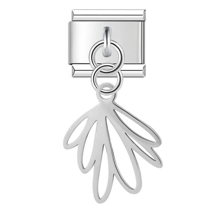 Delicate Cutout Leaf Dangle Charm