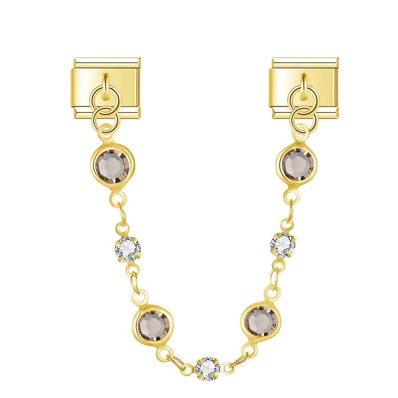 Colored Round Diamonds Chain DJ1568