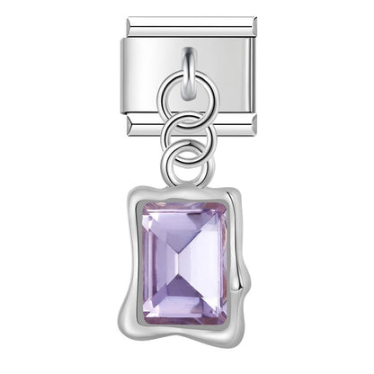 Enamel Cocktail & Champagne Glass Dangle Charm for Charm Bracelets