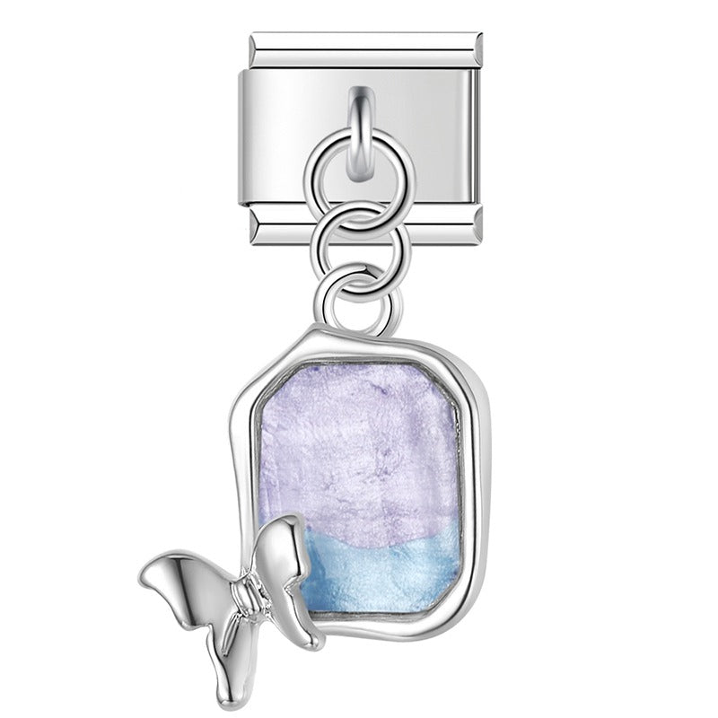 Colored Diamond Flower Butterfly DJ1633